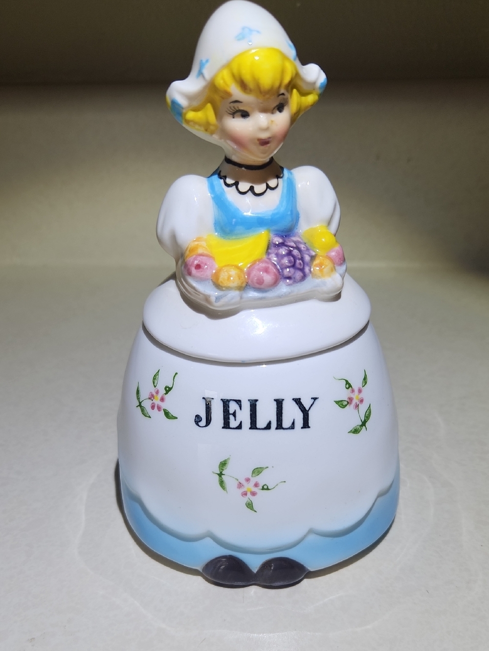 Rare Arnart Creations Vintage Ceramic Jelly Jar Figurine Made In Japan 1950s